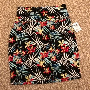 Tropical Pattern Mini Skirt